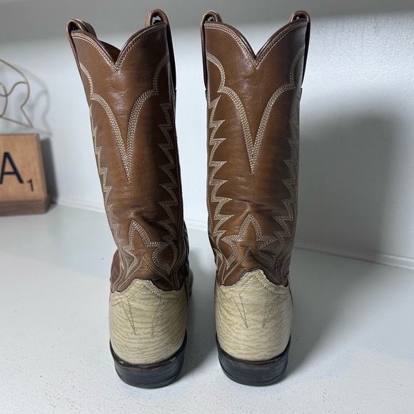 Vintage Tony Lama Gold Label Exotic Leather Western Cowboy Boots Women’s 6.5–7 - Picture 5 of 9